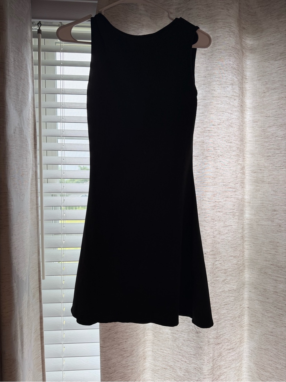 Classic Black Sleeveless/ scooped back A-Line Dress